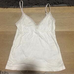 Brandy Melville White Lace Tank